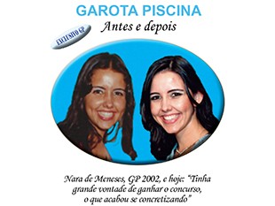 GAROTA PISCINA: Antes e depois