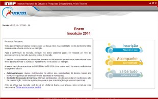 Inscrições para o Enem 2014 são abertas