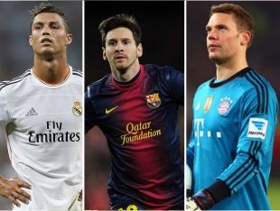 Cristiano Ronaldo, Messi e Neuer são finalistas do prêmio Bola de Ouro