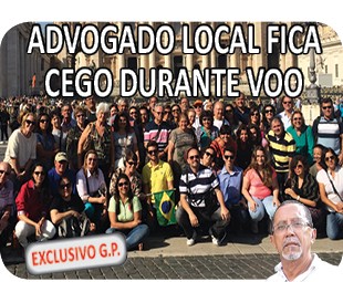 ADVOGADO LOCAL FICA CEGO DURANTE VOO