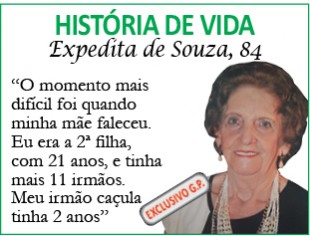  HISTÓRIA DE VIDA: Expedita de Souza, 84