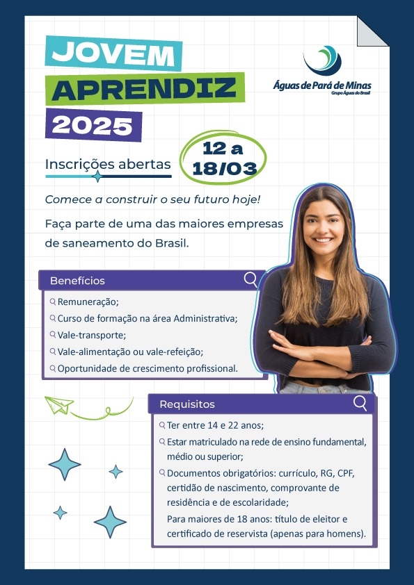 ENCERRAM-SE AMANHÃ AS INSCRIÇÕES PARA O PROGRAMA JOVEM APRENDIZ